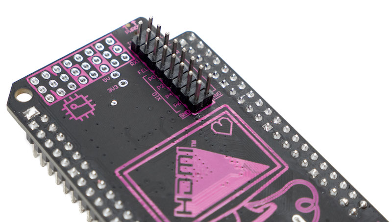 pin headers for UART passthrough to CHIP