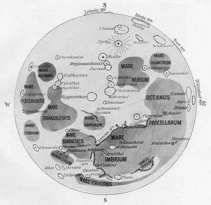 A MAP OF THE CHIEF PLAINS AND CRATERS OF THE MOON