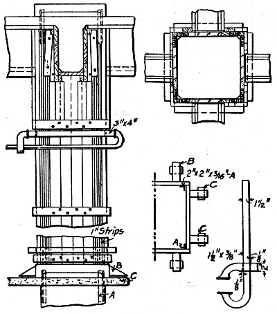 Fig. 185.—Adjustable Form for Rectangular Columns.