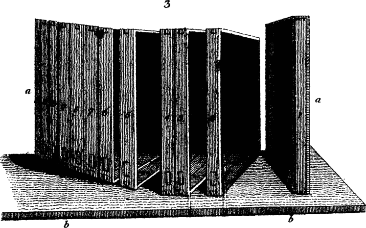 A partly open leaf or book hive